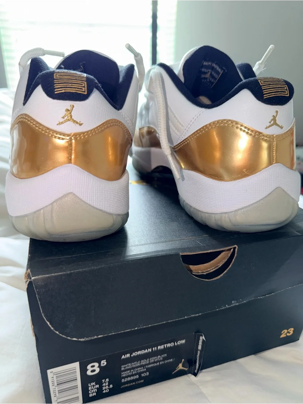 Air Jordan 11 Retro Low Closing Ceremony Metallic Gold Men’s 8.5 OG Box